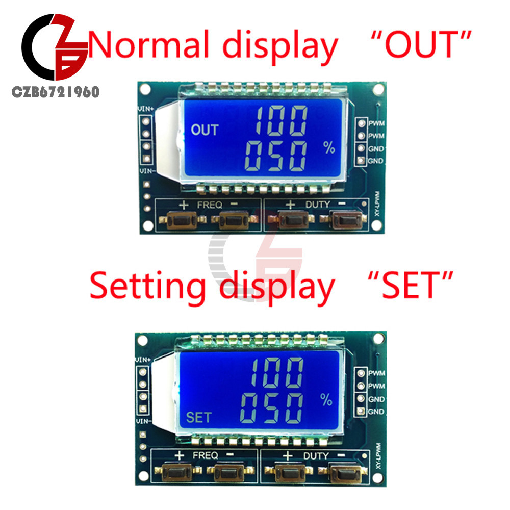 HW753 Pulse Frequency Duty Cycle 2CH LED Square Wave Signal Generator Module