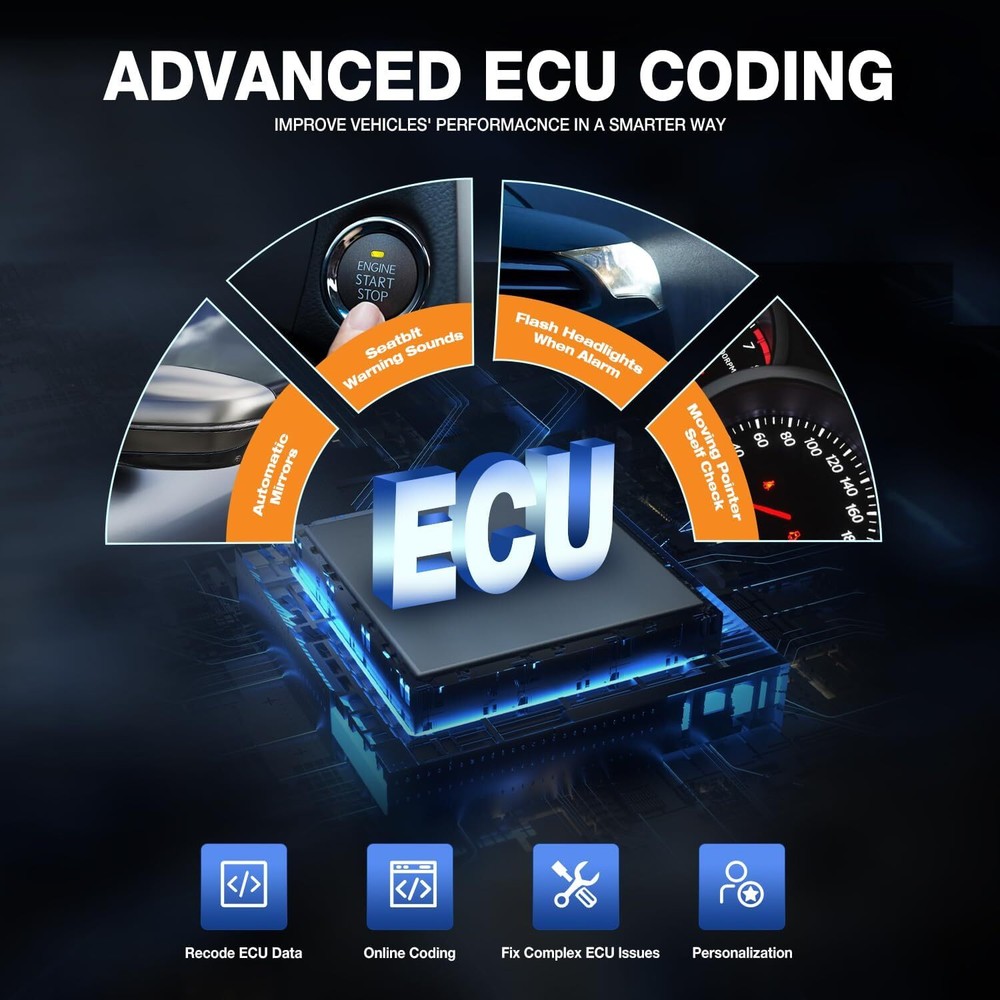 KINGBOLEN K10 10" OBD2 Scanner All System Bidirection Diagnostic Tool ECU Coding