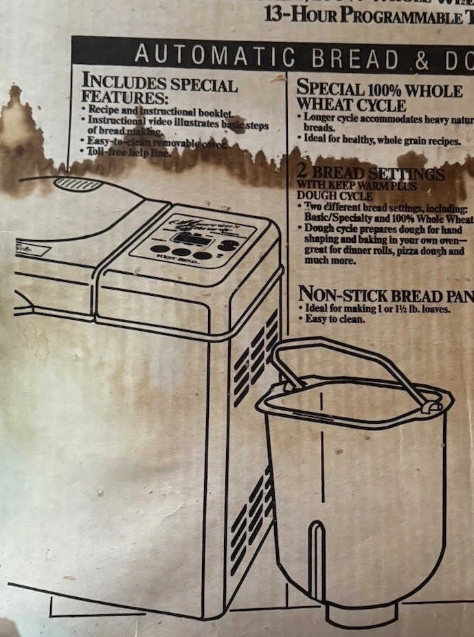 West Bend Automatic Bread & Dough Maker Machine Model 41035 Box Damage But New