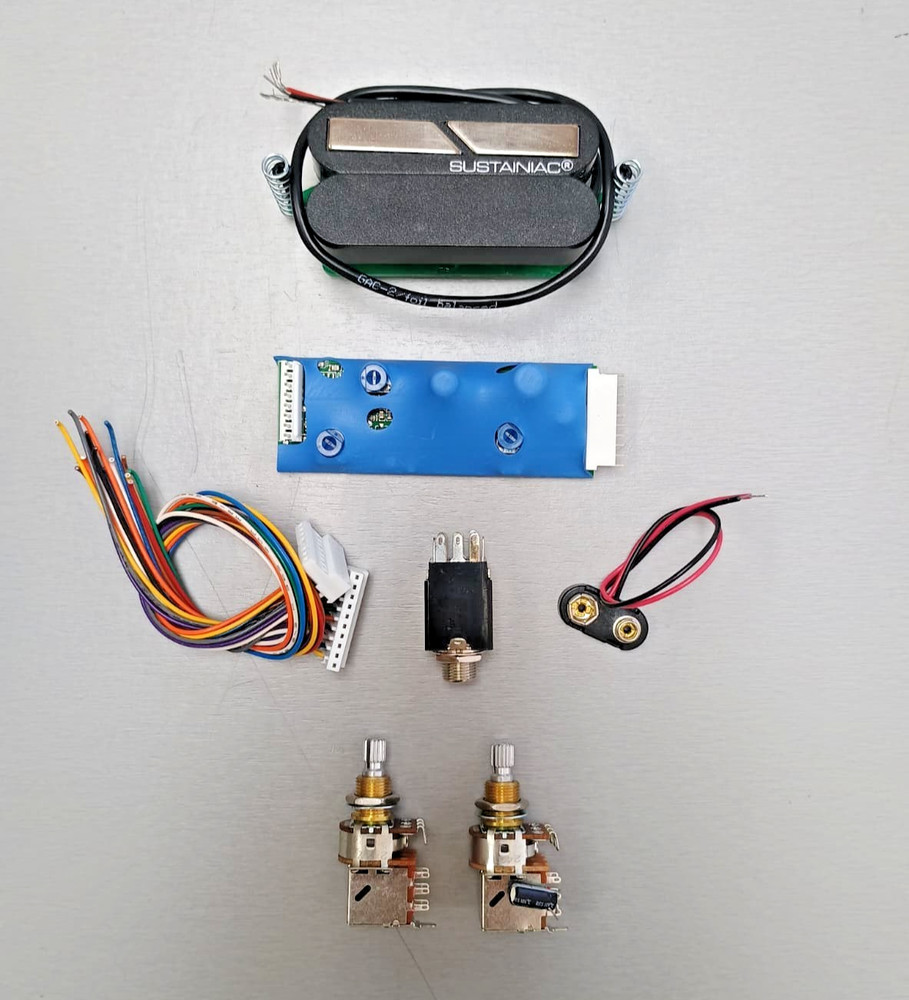 SUSTAINIAC Stealth Pro Kit for Active EMG, Black Humbucker Driver Push/Pull Pots