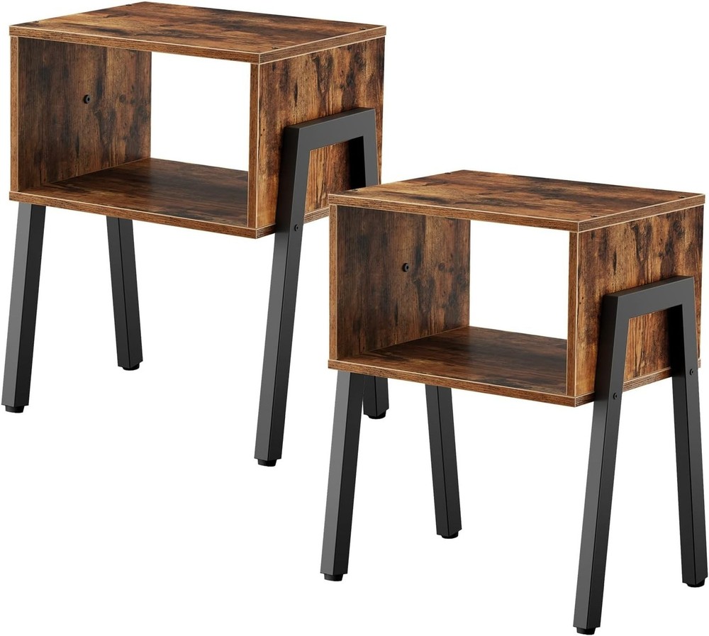 Nightstands Set of 2 Stackable End Table Side Table Bedside Tables W/ Open