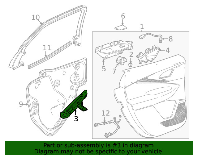 Genuine GM Door Interior Trim Panel Bracket 85154613