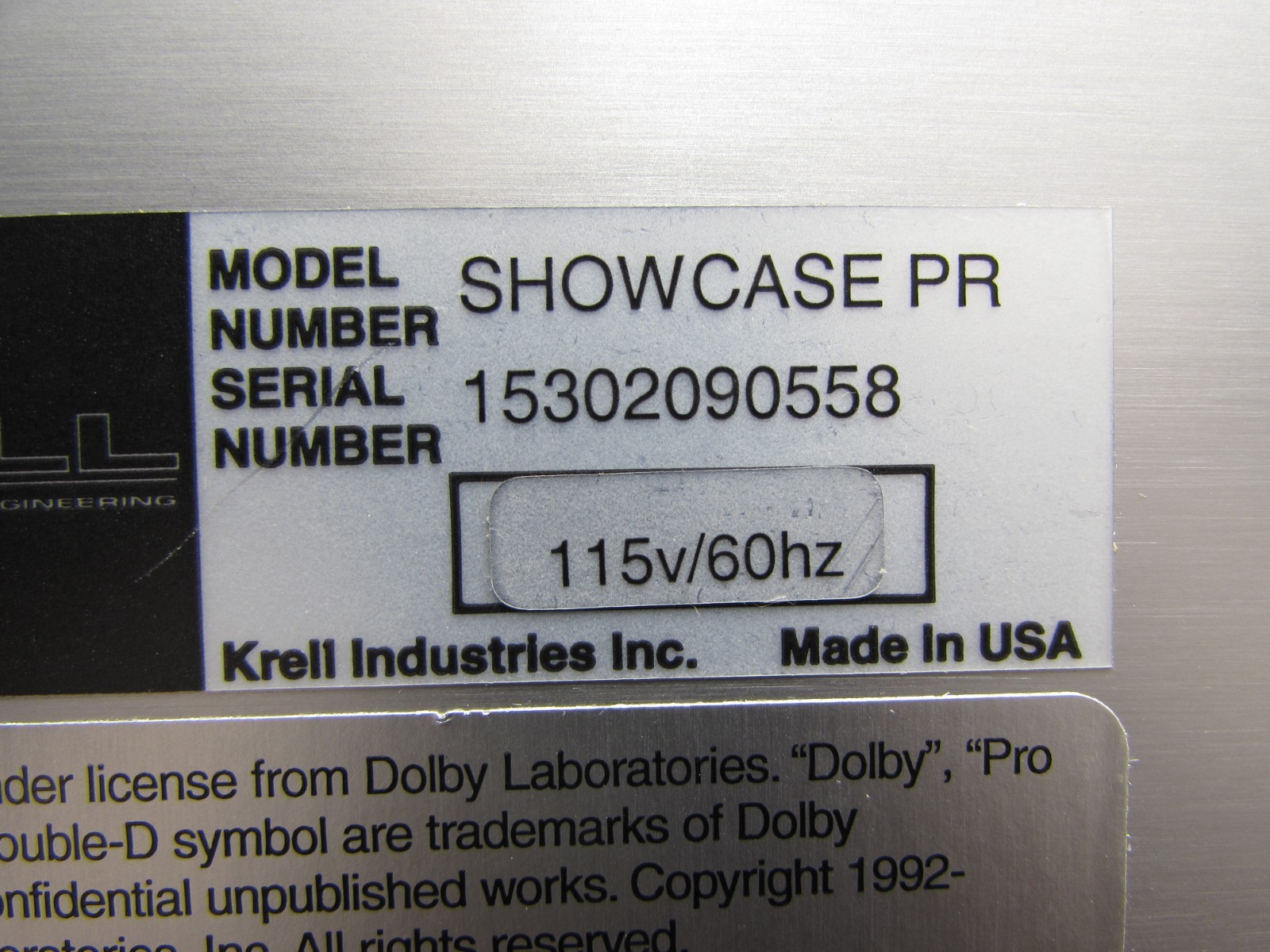 ESTATE* VINTAGE KRELL SHOWCASE PROCESSOR PREAMP ~ VIDEO-READ/+Orig Box