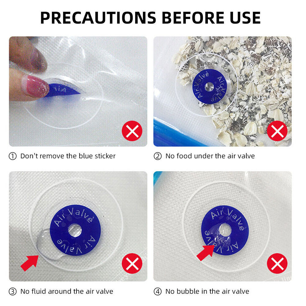 24pcs Sous Vide Bags Vacuum Sealer Pump Reusable Vacuum Food Storage Bags Kit US