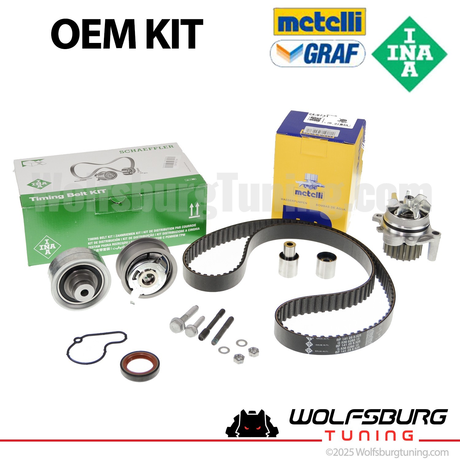 ALL OEM VW 1.9 TDI ALH Diesel Timing Belt Kit MK4 98-04 VW Beetle Golf Jetta INA
