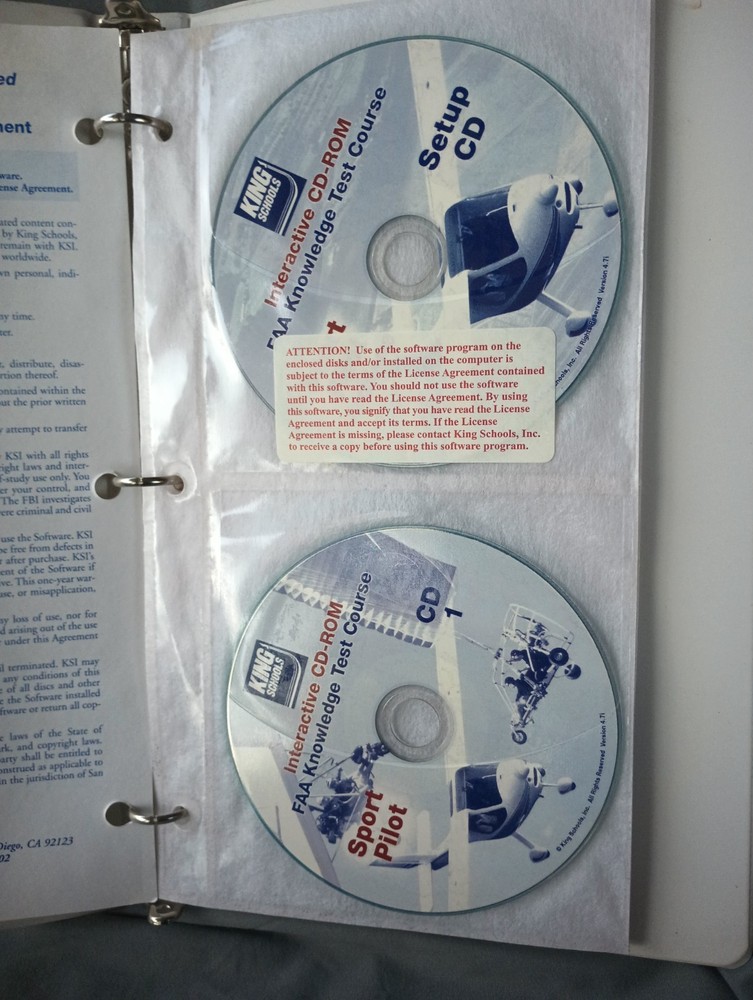 King Sport Pilot Interactive CD-ROM Knowledge Test Course Flight Instruction