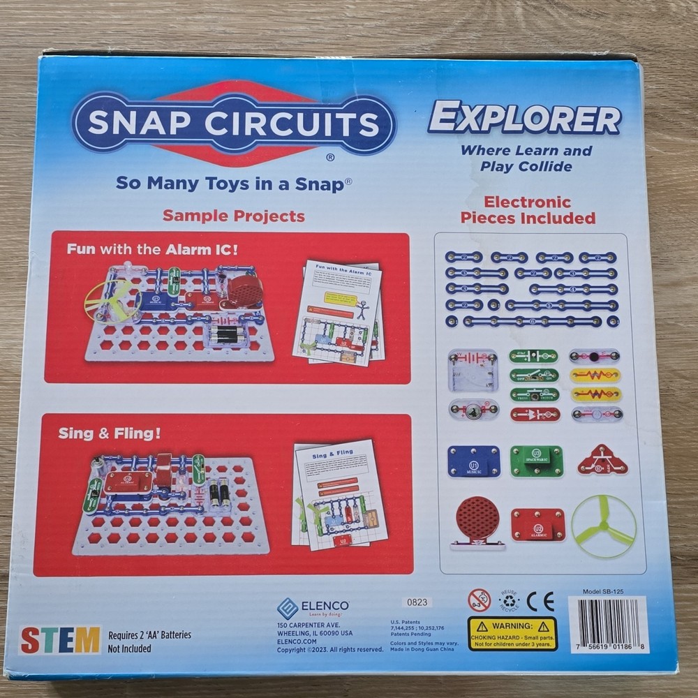 Snap Circuits Explorer 125 Projects Educational Electronics Kit SB-125 2023