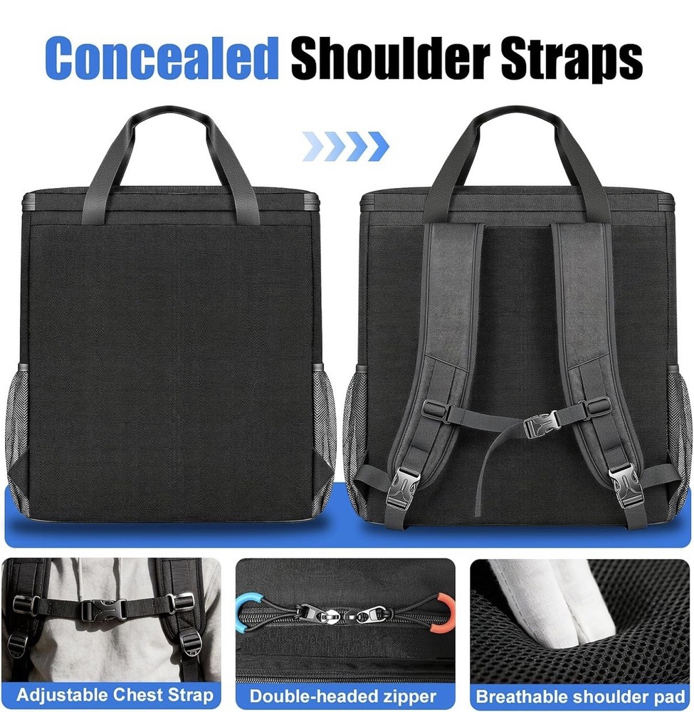 Computer Desktop Tower Large Carrying Case, PC Travel Case Backpack for ATX M...
