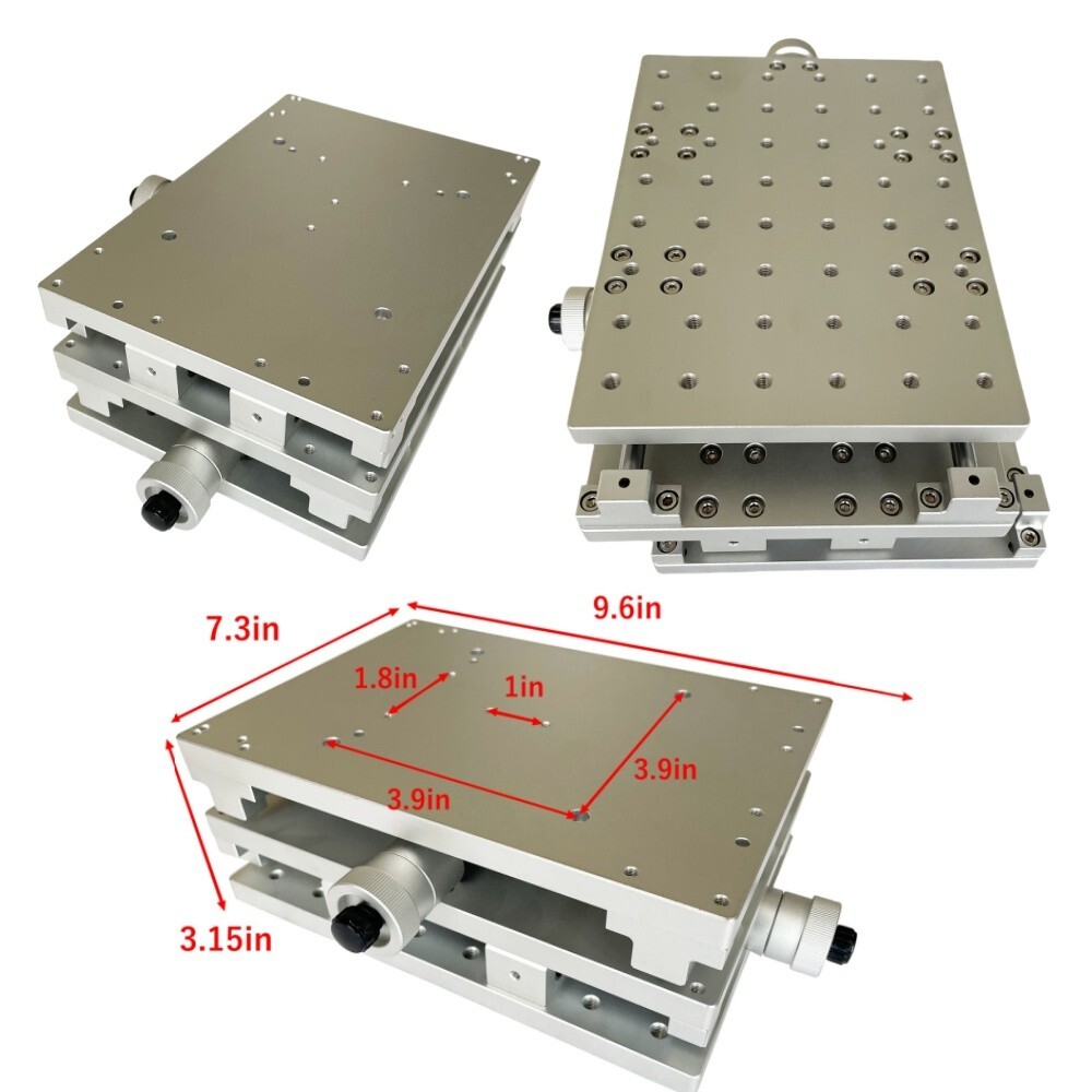 XY Axis 2 Axis Positioning Marking Machine Adjustabl Work Table Mobile Laser