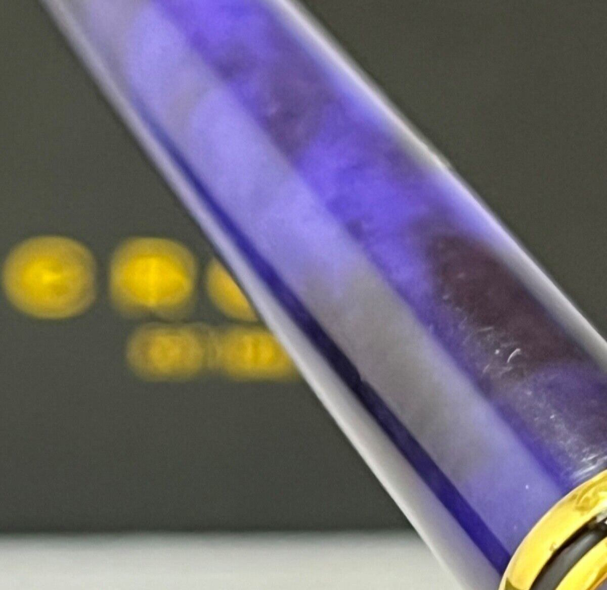 VTG Cross Radiance Blue/Black Swirl & 22K Gold Trim Ballpoint Pen + Premium Box