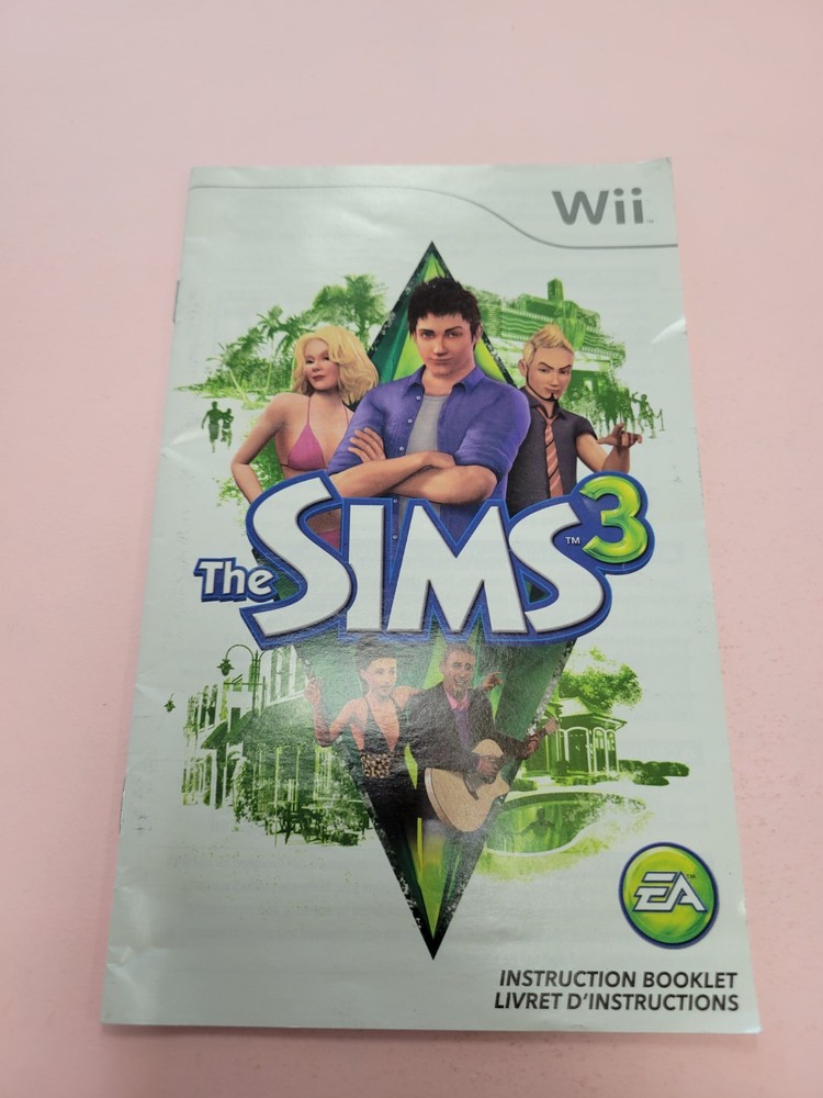 The Sims 3 (Nintendo Wii, 2010) Manual Only