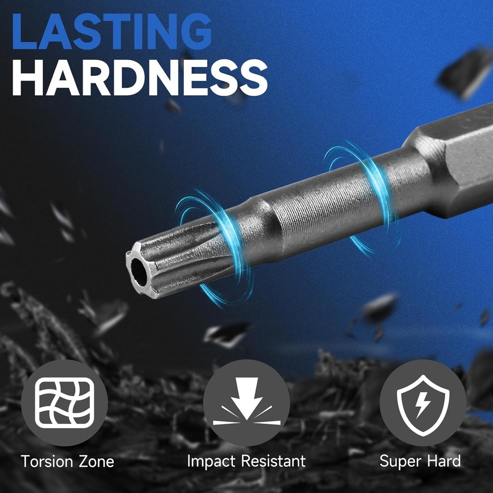 5 Point Security Torx Bit Set 10pcs Star Bits 5 point, 50mm/2inch