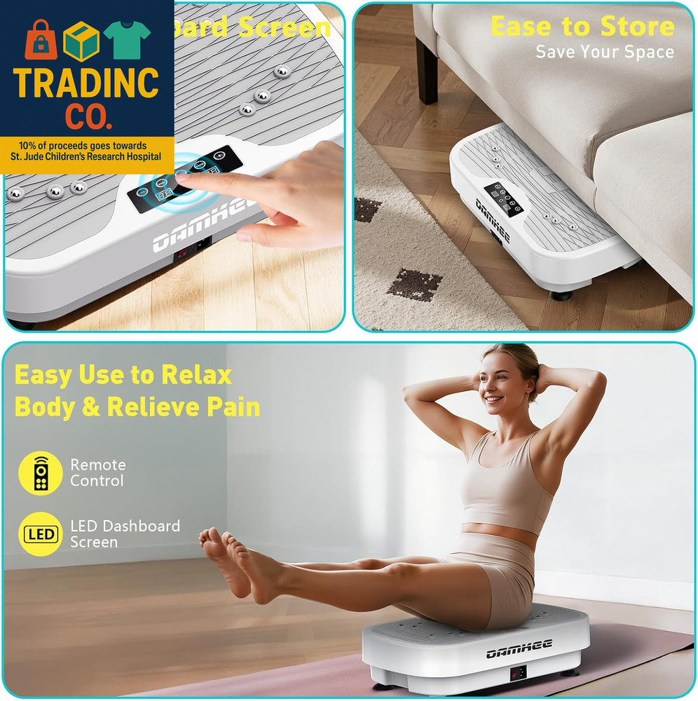 Vibrating Board Exercise Machine, Vibrating Platform for Lymphatic Drainage, 120