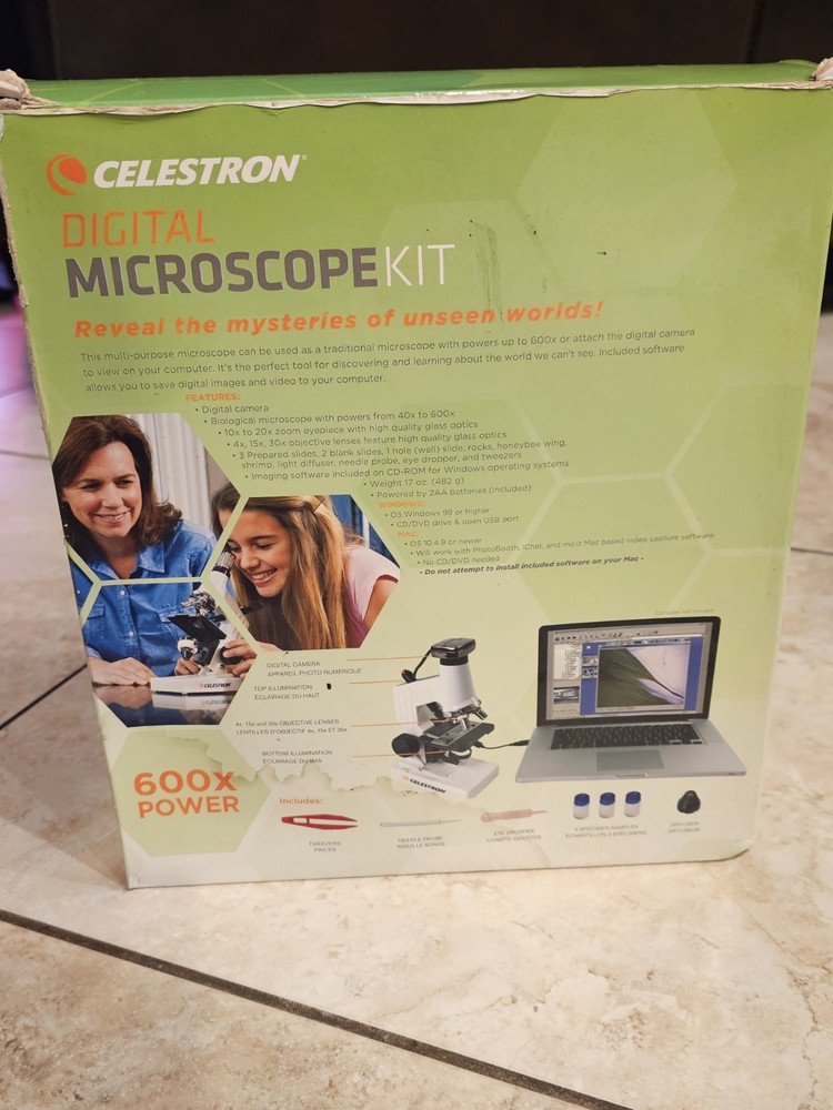 Celestron Digital Microscope Kit 40X to 600X Power