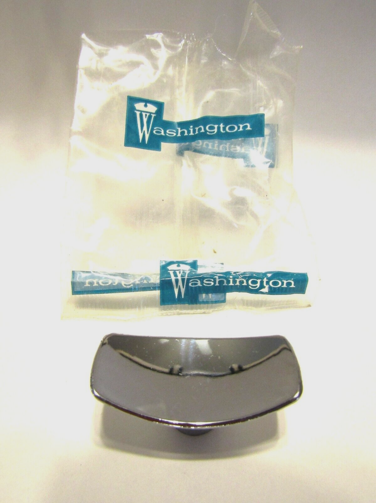 Vintage Nos Rectangular Chrome Drawer Knobs 1" x2" Concave Cabinet Door Pulls