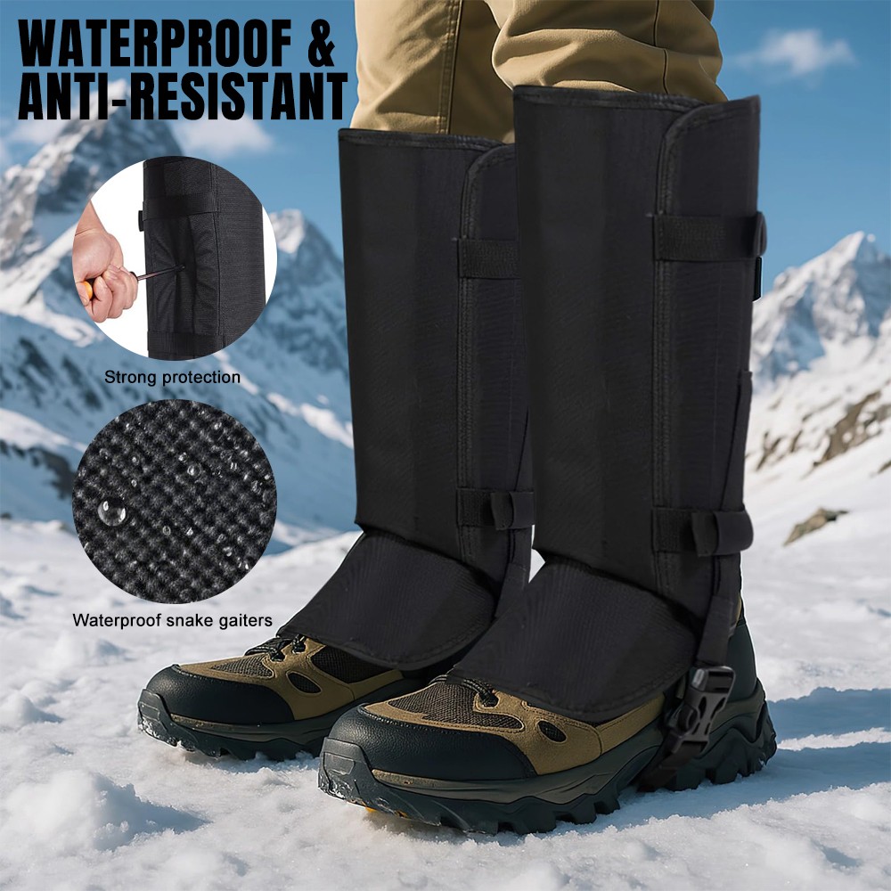 Outdoor Snake Gaiters Adjustable Anti-Bite Leg Guards Waterproof Chap Protector