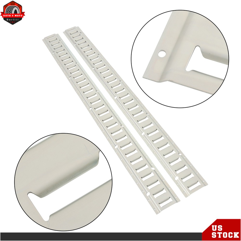 Durable Carbon Steel E Track Tie Down Rail Kit Silver Galvanized Replacement