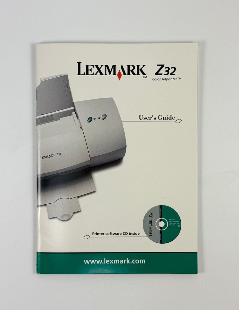 Lexmark Z32 Color Jet Printer Software & Drivers Install CD & Booklet