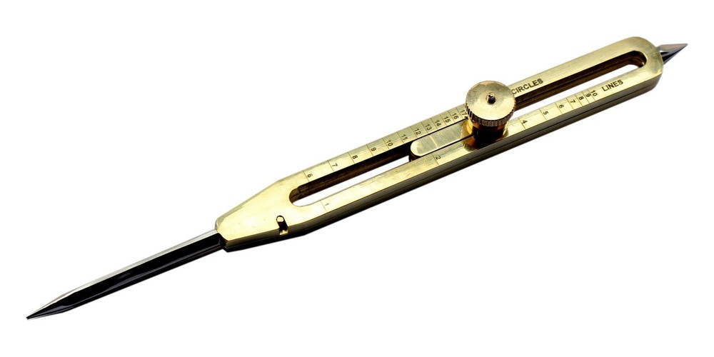 Solid Brass Proportional Divider 9 inch with Nice Hardwood Box