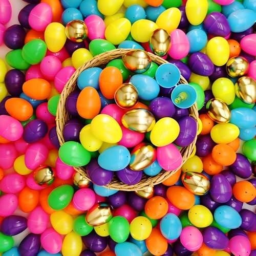 288 Easter Eggs, 2.36" Assorted Bright Colors Plastic Easter Eggs 300 Pack