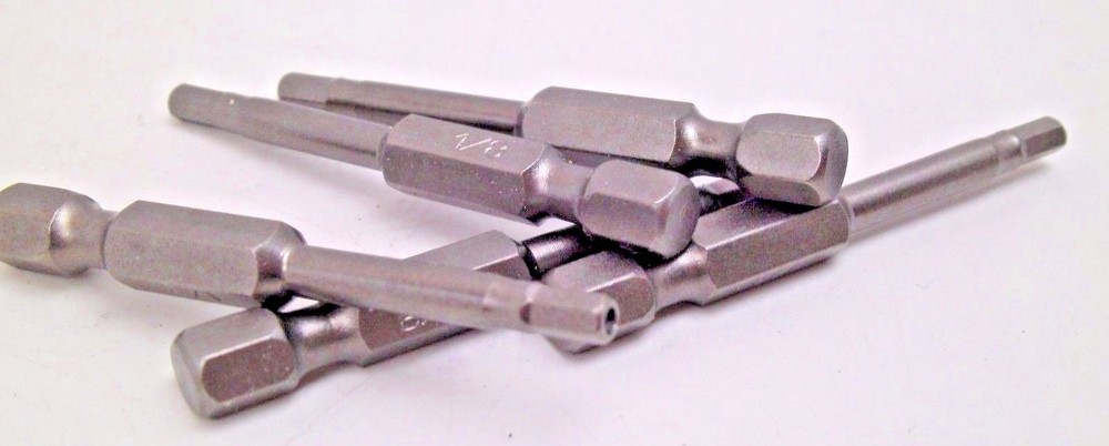 [1] Security Tamper Proof Pin-in-Socket Hex Power Driver Bit - 1/8" x 2" NC