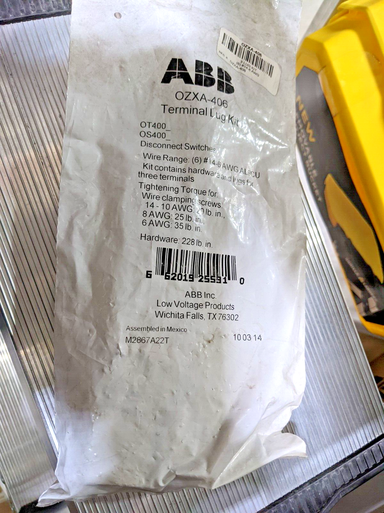 ABB Lug Kit OZXA-406