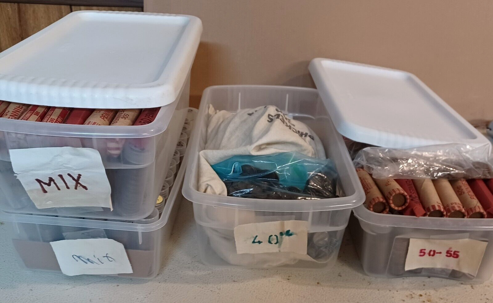 Wheat Cent Roll ranging from 1909-VDB-55PDS-Ol' Fred's Hoard, 60% Pre40-SEE DESC