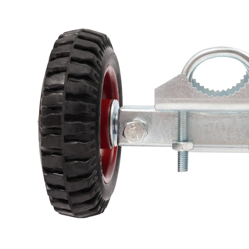 Heavy-Duty 6'' Rubber Wheel Gate Rollers - 2 Pack with U-Bolts
