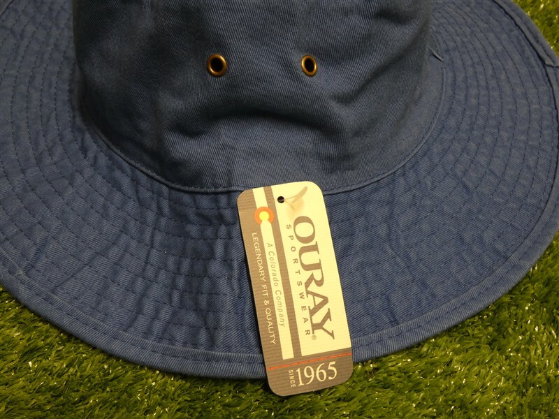 OURAY Metal Eyelit Bucket Sun Golf Hat C.C. Logo Blue Large/Extra Large L/X New