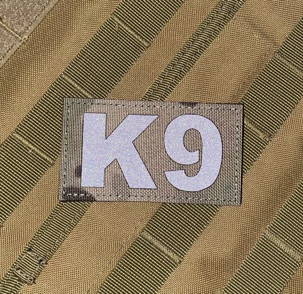 IR Reflective Glow K9 Unit Service Dog Hook Loop Patch Multicam