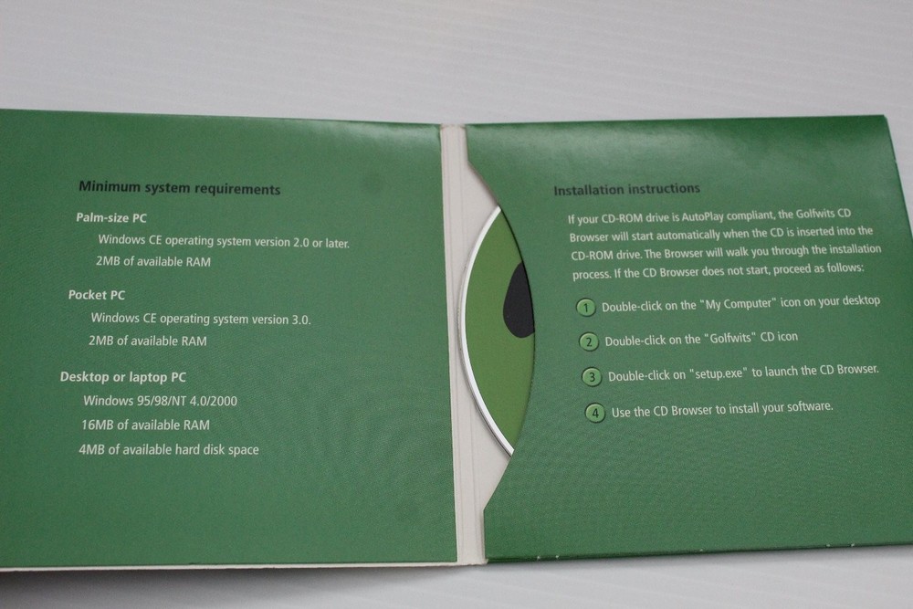 Golfwits Pro Version 2.0 Software for Windows PC CD-ROM Golf SISCOSOFT