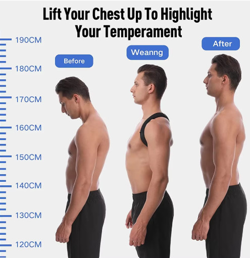 Back Brace Posture Corrector Upper Back Shoulder Pain Relief Clavicle Support