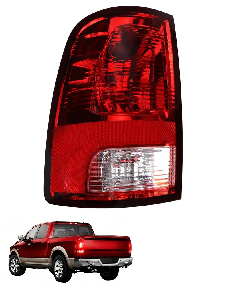 Tail Light Assembly Left Driver Side Compatible with Dodge Ram Red Left Side