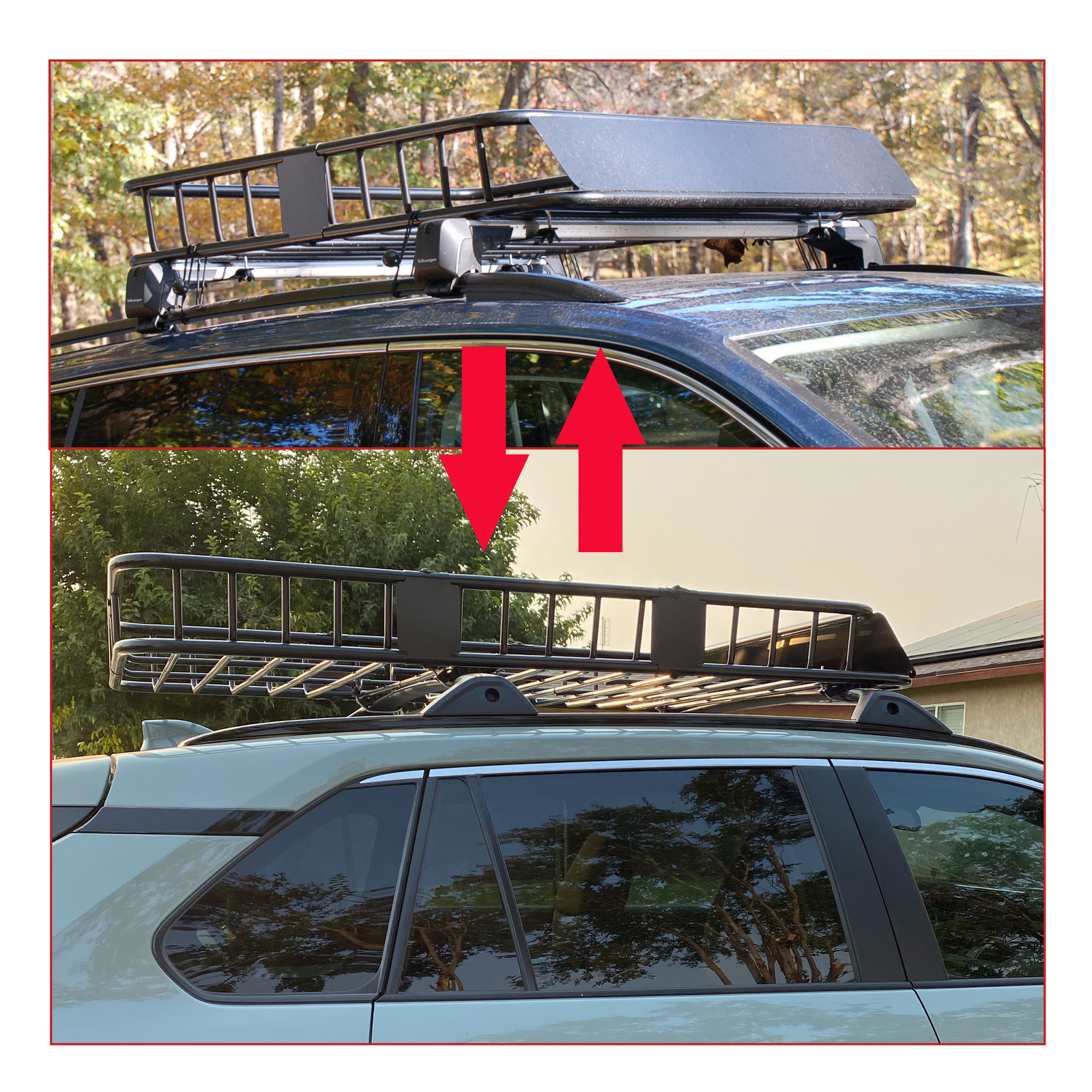 64" Extendable Roof Top Cargo SUV Basket Luggage Carrier Rack Holder Universal