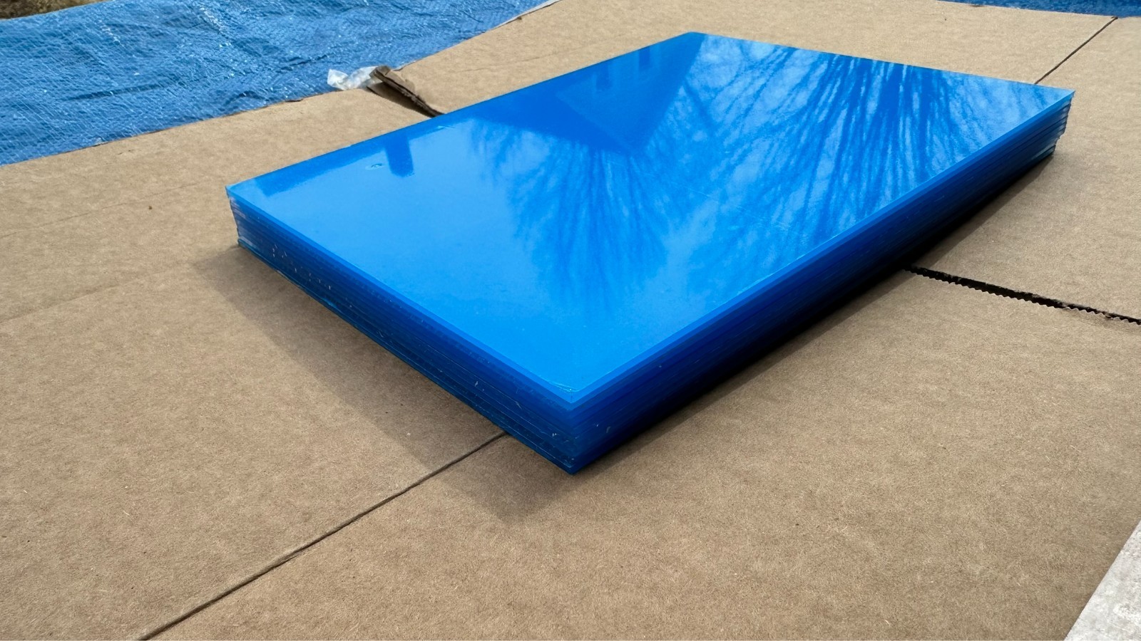 Lot of 10 New Sheets of 10-7/8" x 7-7/8" Acrylic Clear Plexiglass Plexi