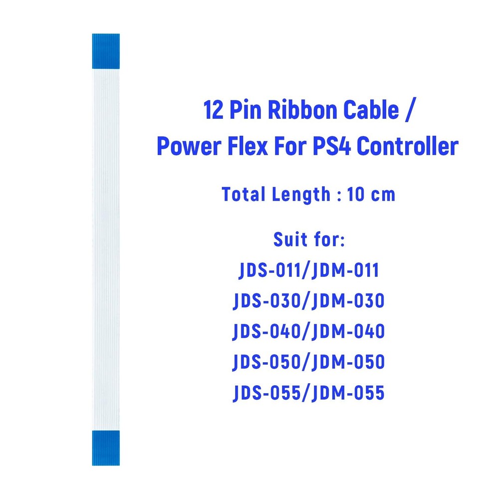 Mcbazel 2-Pack 12 Pin Power Button Flex Ribbon Cable Charging Board white