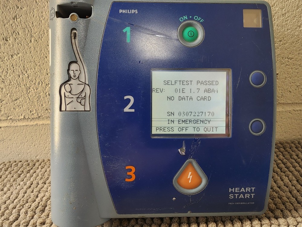 PHILIPS FR2+ HEARTSTART AUTOMATIC EXTERNAL AED No Pads W/BATTERY