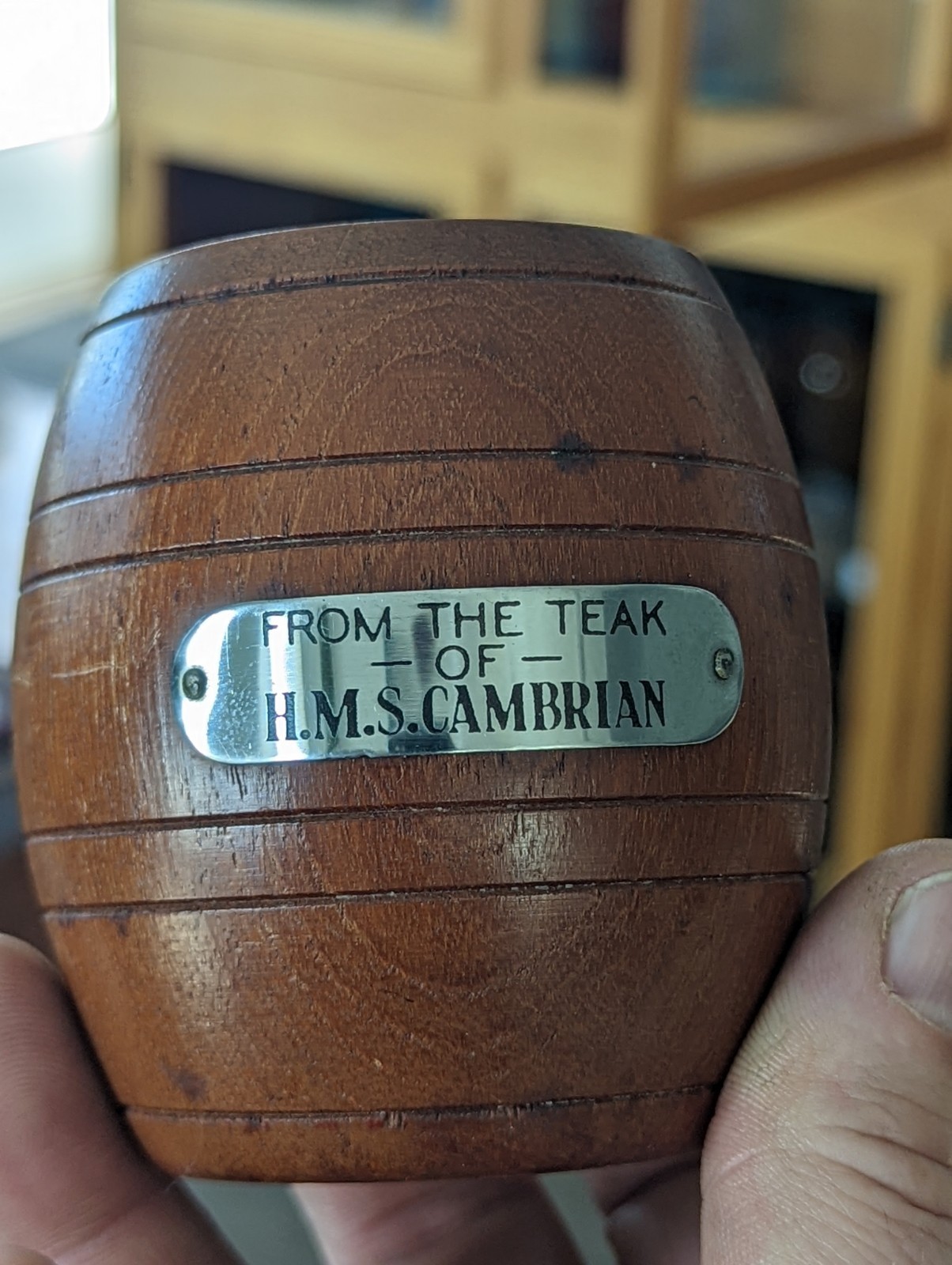 8 Wooden HMS WW1 Teak Relic Battleship Barrels War Ship British