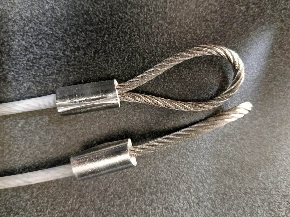 11" SS/Nylon Wire Rope Lanyard Assembly Loop/Loop 3/32" 7X19 920# (36pcs.)