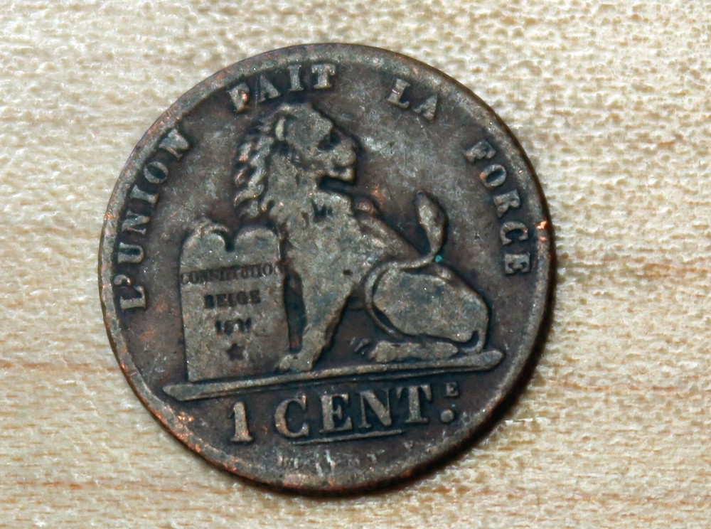 1869 Belgium 1 Centime