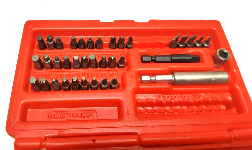 NEW Snap-on™ Master Screwdriver MAGNETIC Bit 37 Pcs Set Red Hard Case SDM400A