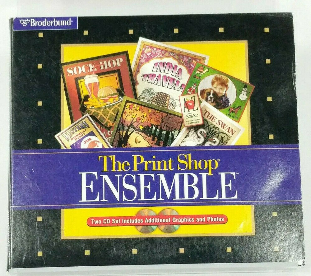 The Print Shop Ensemble Graphics Collection 2 Discs 1997