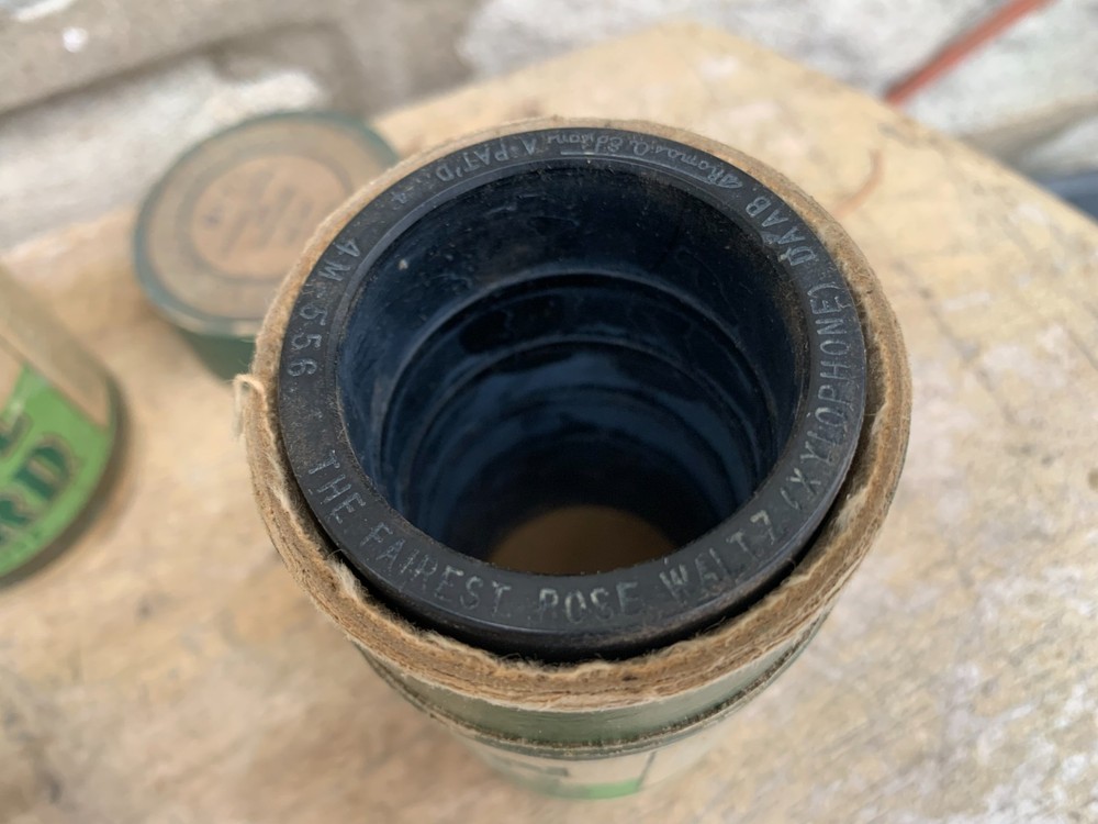 Five Antique Thomas Edison Amberol Cylinder Record With Cases UNTESTED AS IS