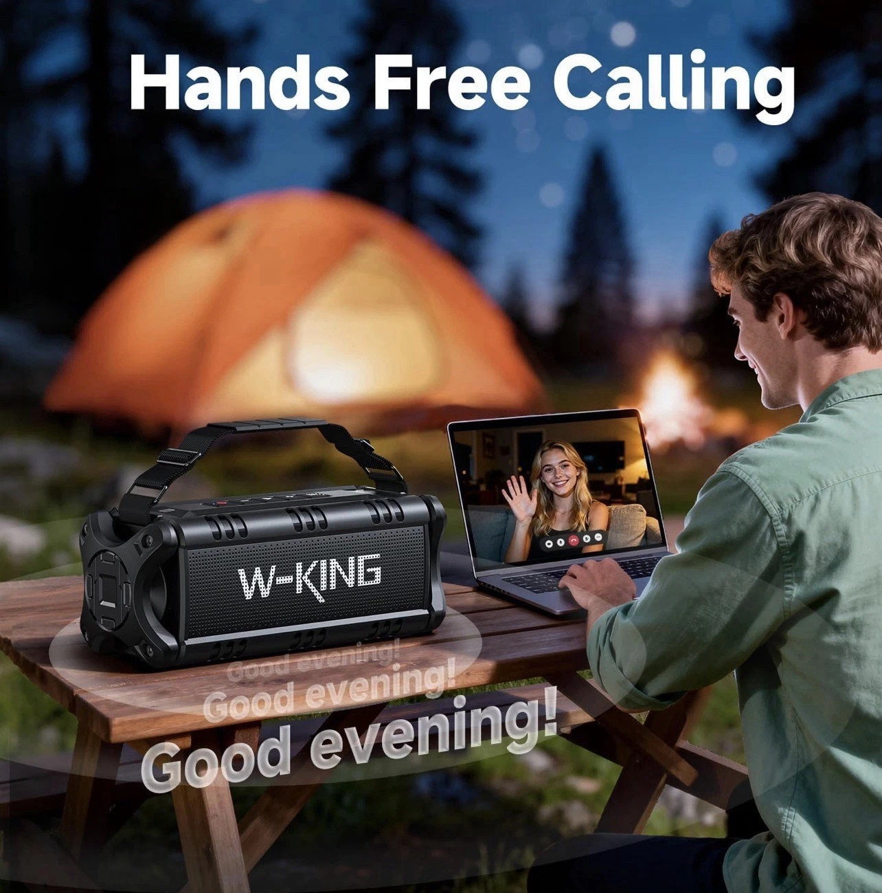 W-KING Bluetooth Speaker, 90W Max Portable Outdoor Speaker Loud