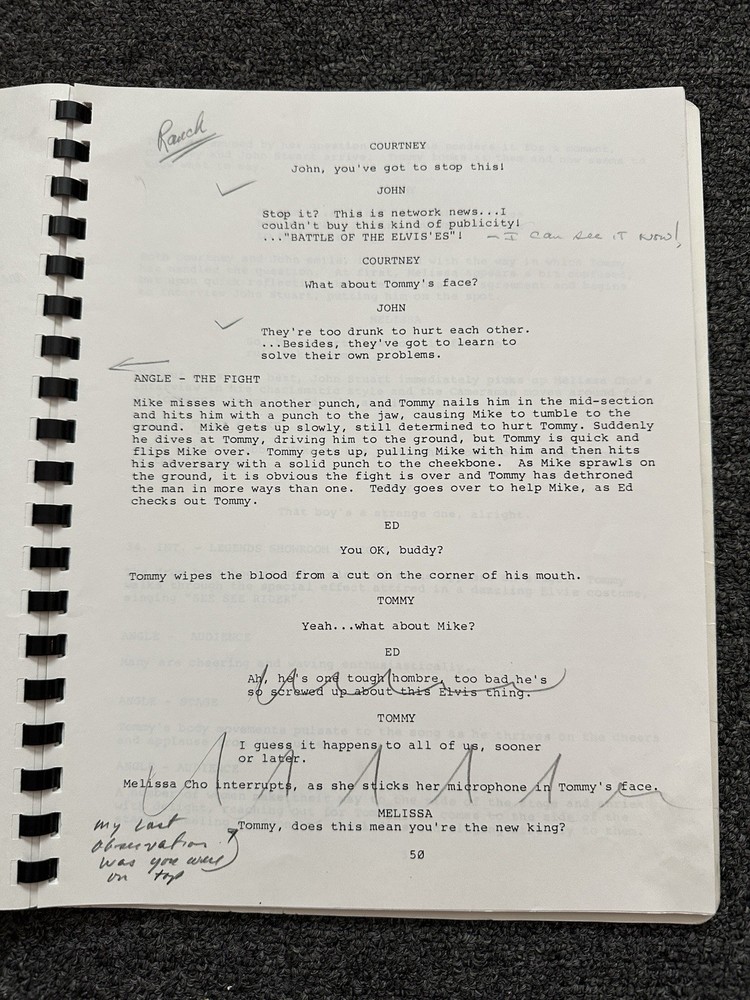 1989 It’s Only Make Believe Screenplay Script Annotated Elvis Impersonator rare