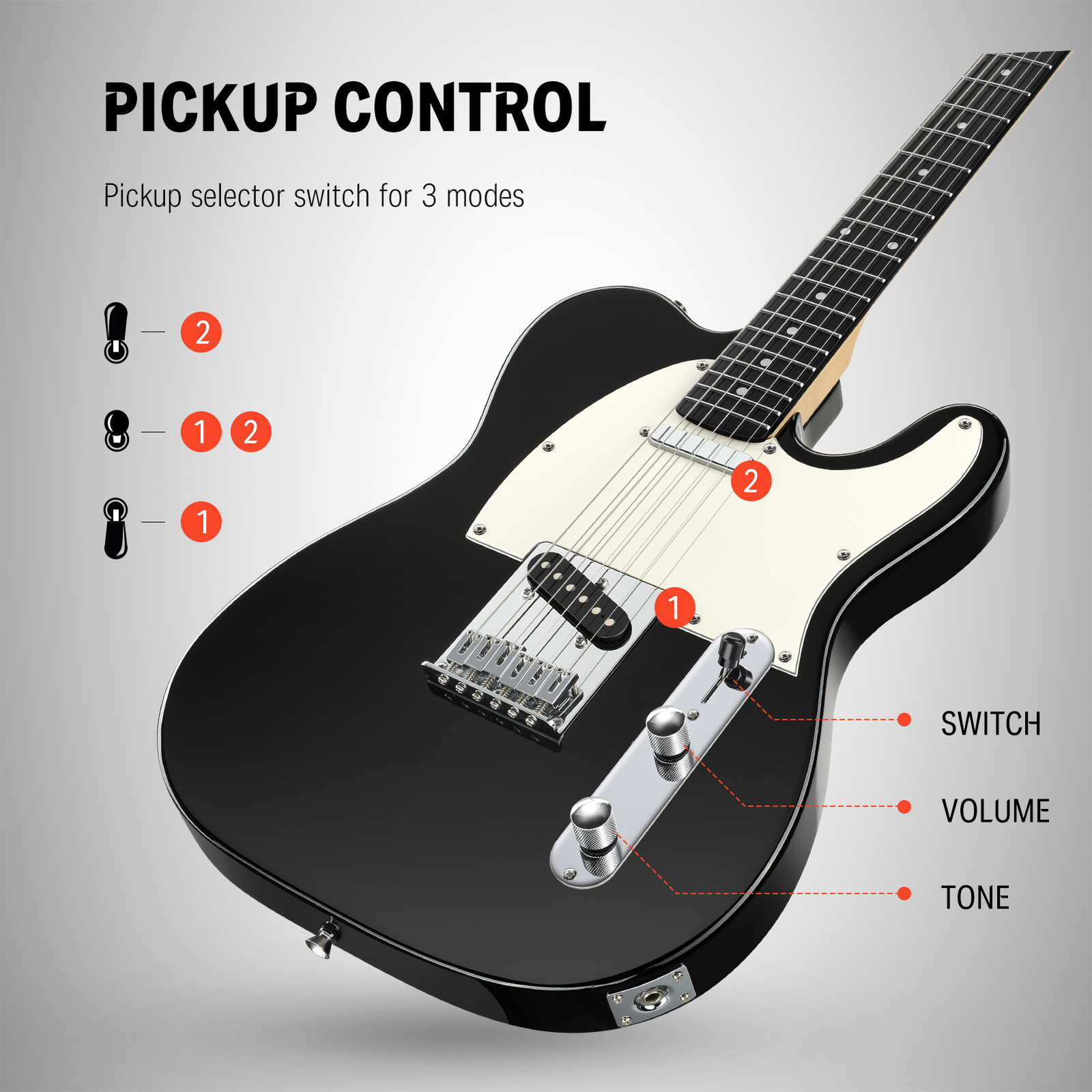 Donner DTL-100 39" Tele Electric Guitar With Gig Bag Online Lessons Solid Body