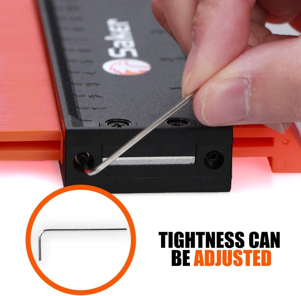 Saker Contour Gauge (5 Inch Lock) Profile Tool- Adjustable Lock-Precisely Cop...