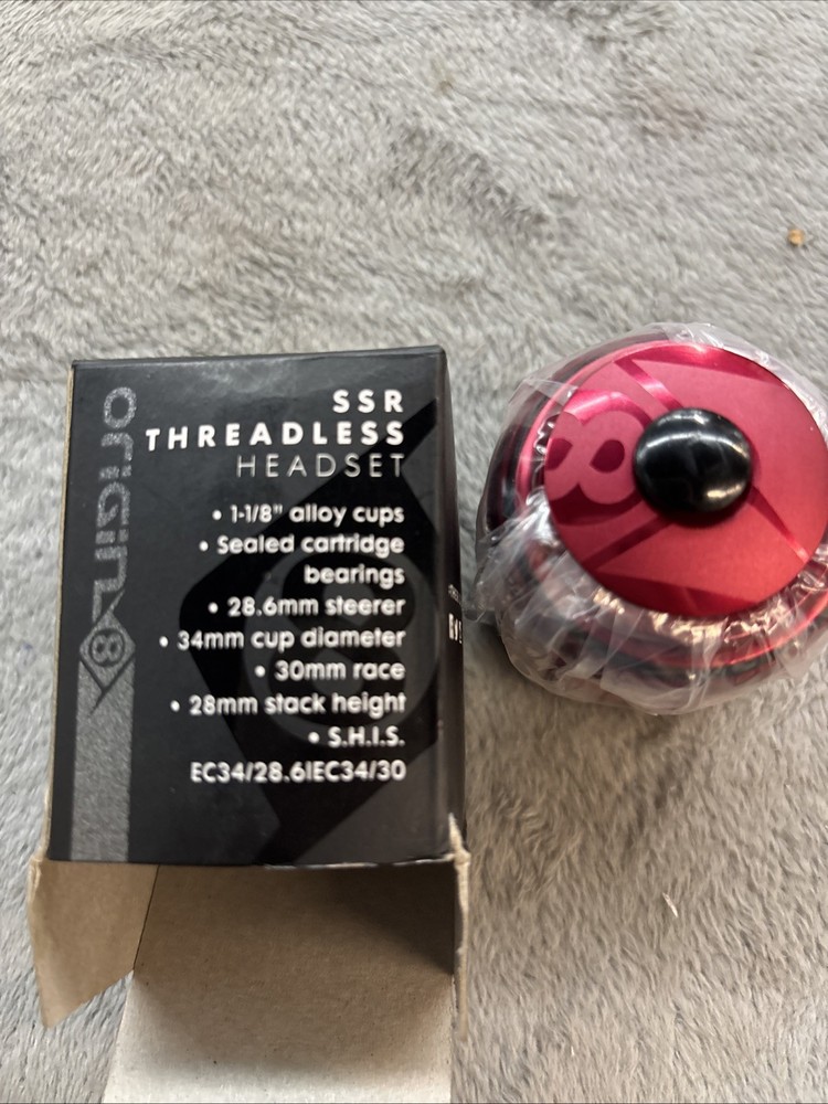 Origin8 SSR Threadless Headset, Red Annodized 1 1/8"