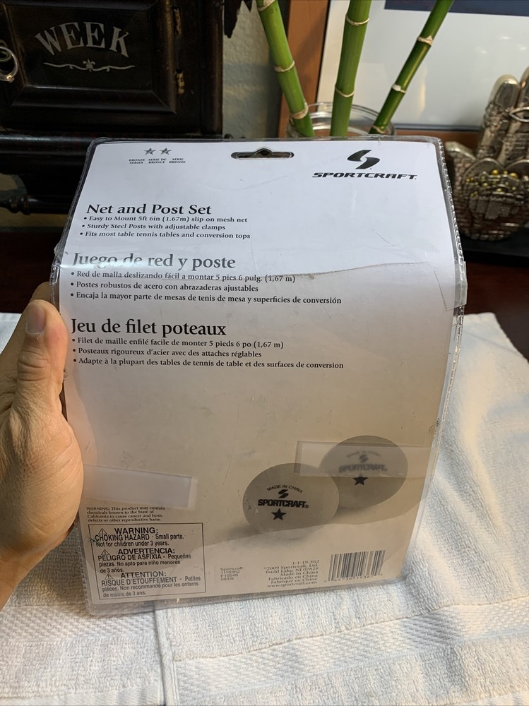 Ping Pong Net Post Set New Open Box COMPLETE