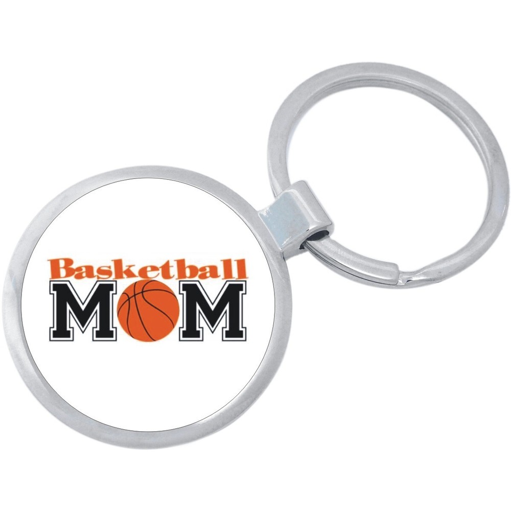 Basketball Mom Keychain - Includes 1.25 Inch Loop for Keys or Backpack